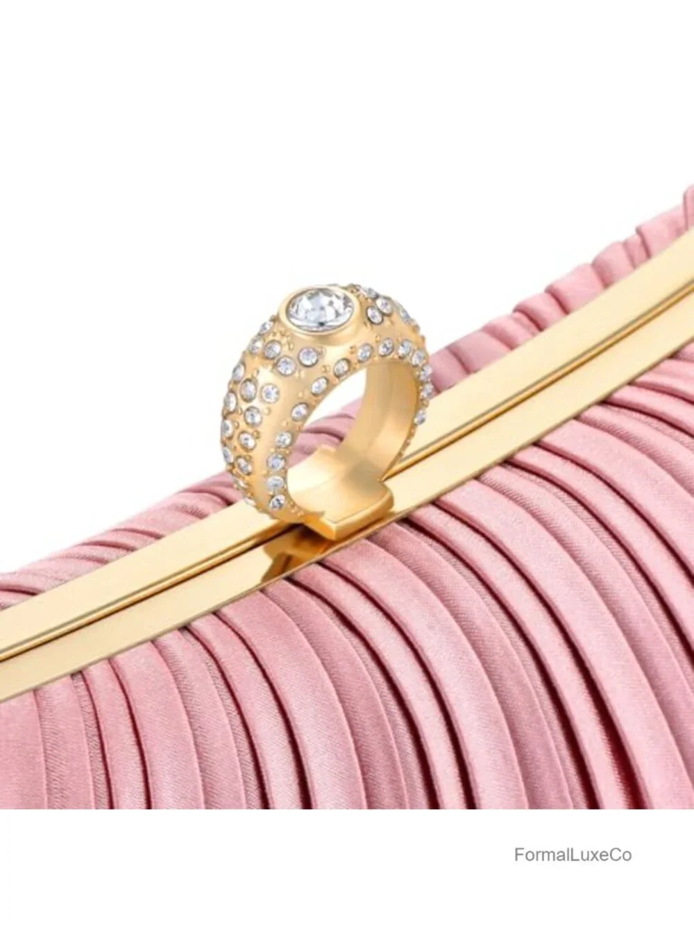 Silk Evening Clutch with Chain Strap Convertible Crossbody Wedding Party Purse